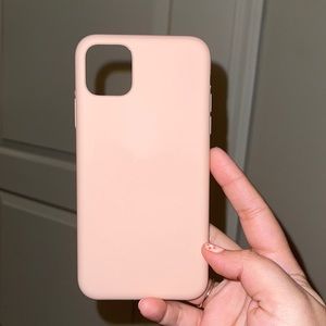 Baby pink silicone iPhone 11 Pro Max case